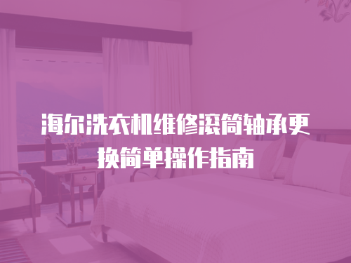 海爾洗衣機維修滾筒軸承更換簡單操作指南