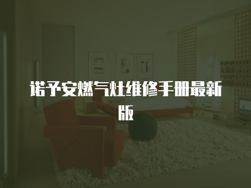 諾予安燃?xì)庠罹S修手冊(cè)最新版