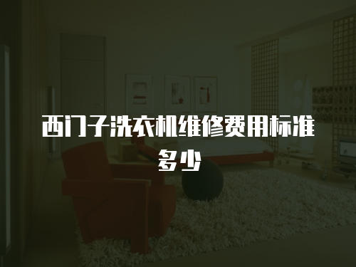 西門子洗衣機(jī)維修費用標(biāo)準(zhǔn)多少