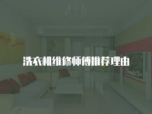 洗衣機(jī)維修師傅推薦理由