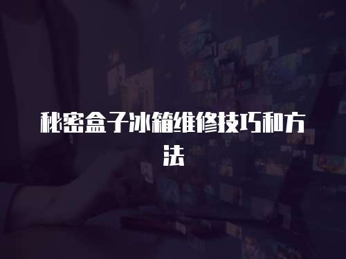 秘密盒子冰箱維修技巧和方法