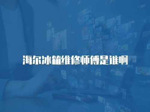海爾冰箱維修師傅是誰啊