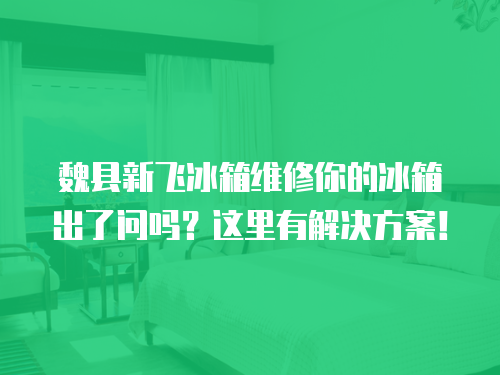 魏縣新飛冰箱維修你的冰箱出了問嗎？這里有解決方案！