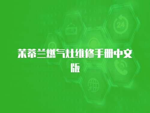 茉蒂蘭燃?xì)庠罹S修手冊中文版