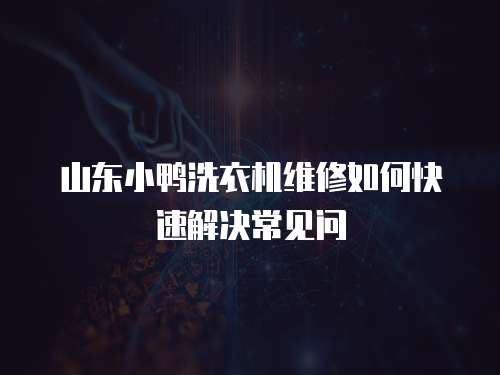 山東小鴨洗衣機(jī)維修如何快速解決常見(jiàn)問(wèn)