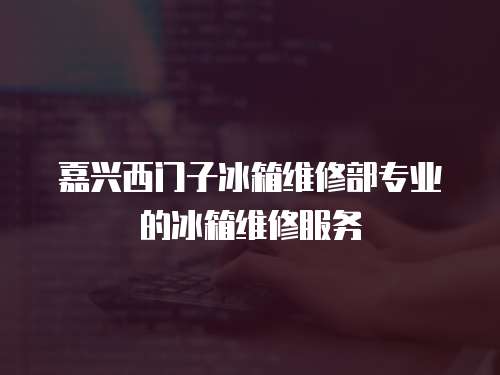 嘉興西門子冰箱維修部專業的冰箱維修服務