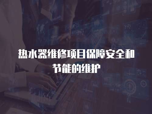 熱水器維修項目保障安全和節(jié)能的維護