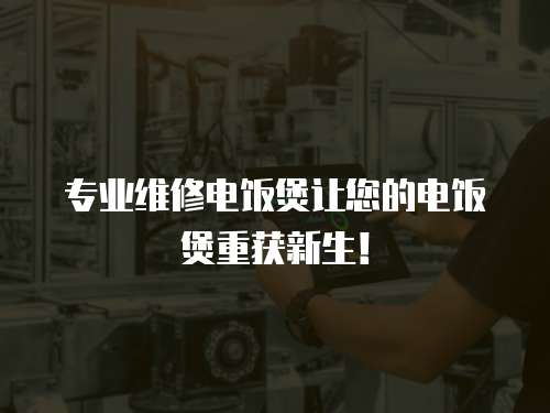專業維修電飯煲讓您的電飯煲重獲新生！