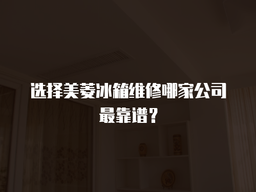 選擇美菱冰箱維修哪家公司最靠譜？