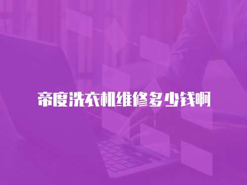 帝度洗衣機維修多少錢啊