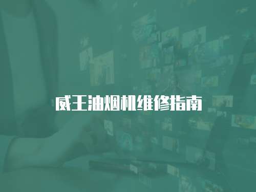 威王油煙機維修指南