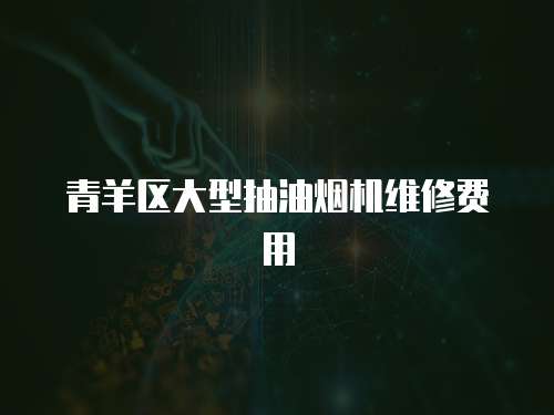青羊區大型抽油煙機維修費用