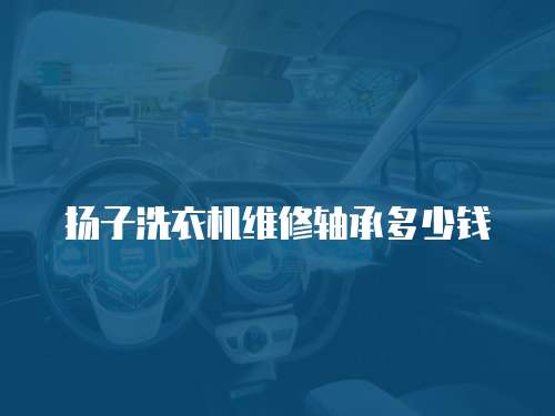 揚子洗衣機維修軸承多少錢