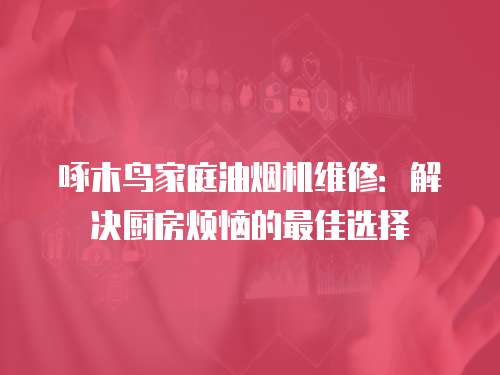 啄木鳥(niǎo)家庭油煙機(jī)維修：解決廚房煩惱的最佳選擇