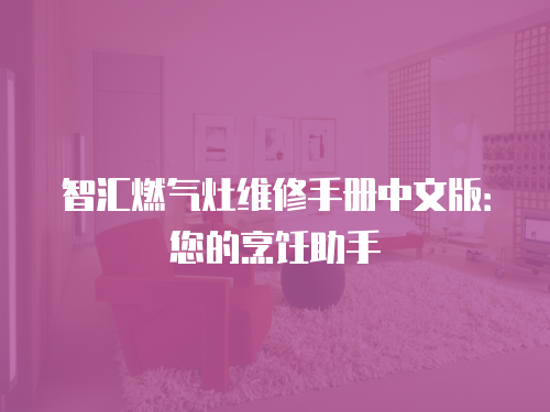 智匯燃氣灶維修手冊中文版：您的烹飪助手
