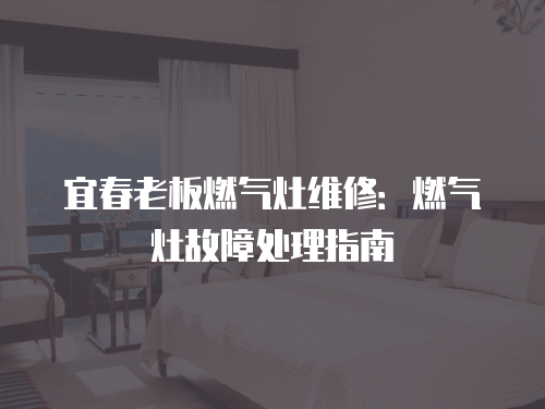 宜春老板燃氣灶維修：燃氣灶故障處理指南