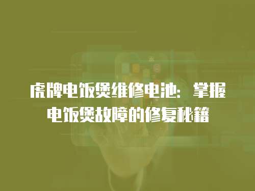 虎牌電飯煲維修電池：掌握電飯煲故障的修復秘籍