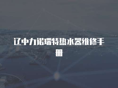 遼中力諾瑞特?zé)崴骶S修手冊