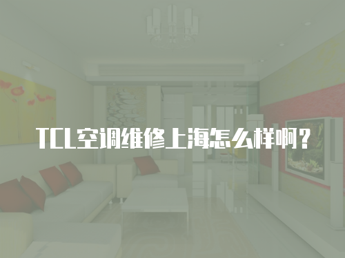 TCL空調維修上海怎么樣啊？