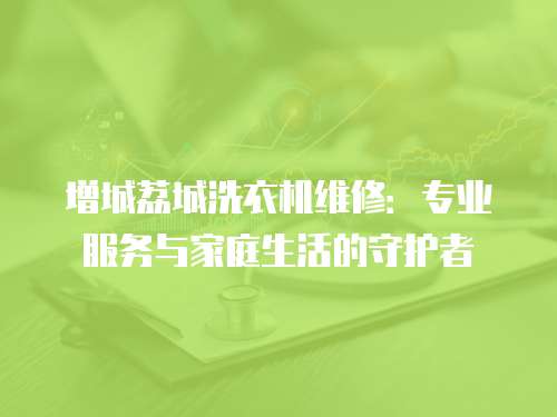 增城荔城洗衣機維修：專業服務與家庭生活的守護者