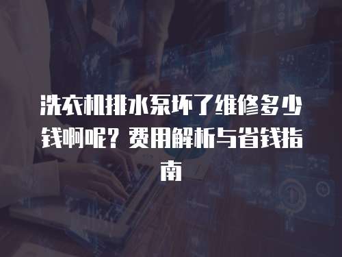 洗衣機排水泵壞了維修多少錢啊呢？費用解析與省錢指南