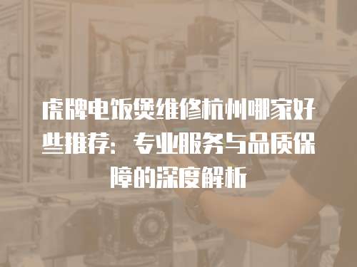 虎牌電飯煲維修杭州哪家好些推薦：專業服務與品質保障的深度解析