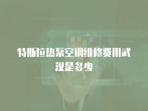 特斯拉熱泵空調(diào)維修費用武漢是多少
