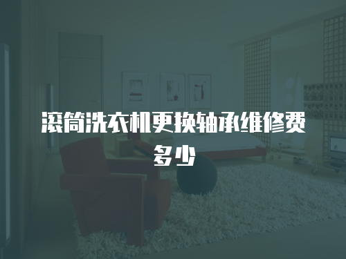 滾筒洗衣機更換軸承維修費多少